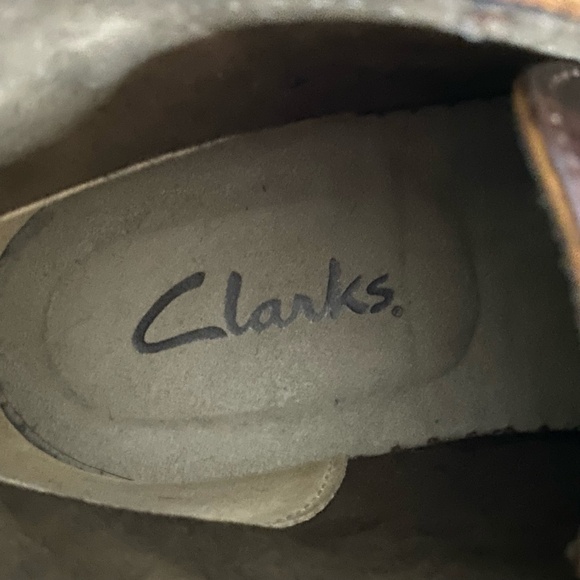 Clarks Mens Brown Leather Ankle Casual Chukka Desert Boots- Sz-8.5 - Picture 8 of 16